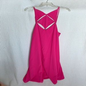 Hot pink loveriche size L dress. Fun cut outs at chest on front, zipper on back.